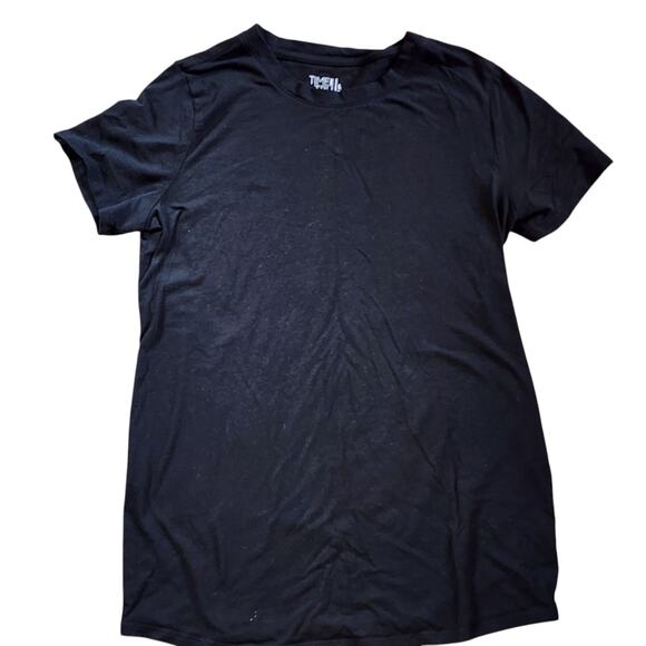 Time and Tru Womens Crew Neck Maternity Tee Size L 12-14 Black Short Sleeve;.'; - Picture 1 of 9